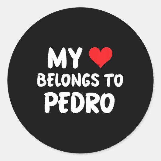Pedro – 私のハートはPedroに属する – 愛 ラウンドシール (正面)