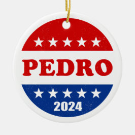 Pedro 2024キャンペ大統領のーンボタン セラミックオーナメント