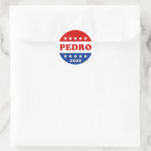 Pedro 2028レトロ赤白青キャンペーンボタン ラウンドシール (バッグ)