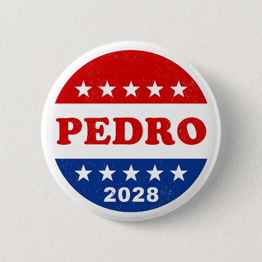 Pedro 2028 Dynamite赤白青キャンペーン 缶バッジ (正面)