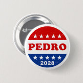 Pedro 2028 Dynamite赤白青キャンペーン 缶バッジ (正面&裏面)
