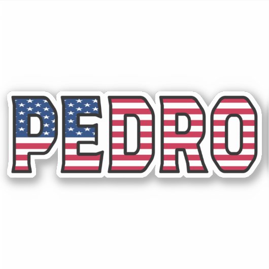 Pedro Name Vorname USA Sticker Stickerset シール (正面)
