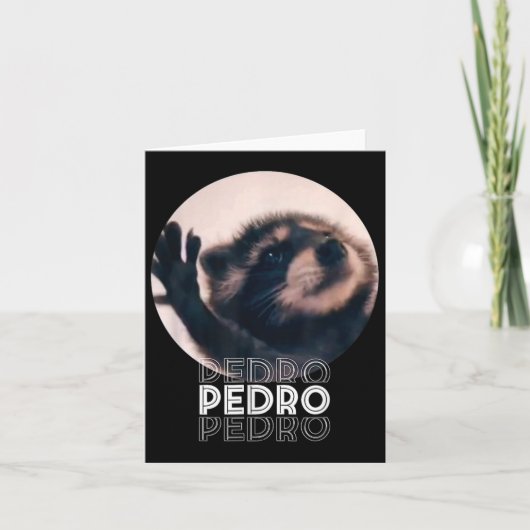 Pedro Racoon Dance Popular Internet Meme Mapache D カード (正面)