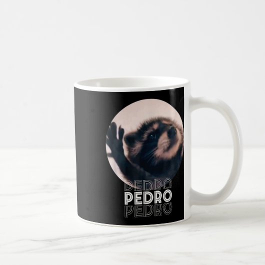 Pedro Racoon Dance Popular Internet Meme Mapache D コーヒーマグカップ (右)