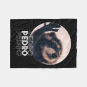 Pedro Racoon Dance Popular Internet Meme Mapache D フリースブランケット (正面(横))