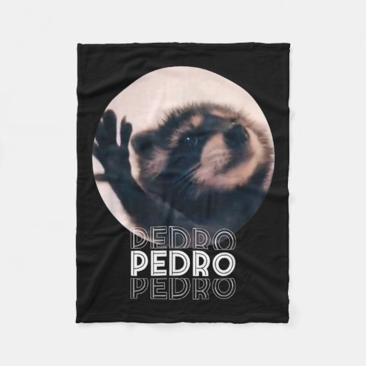 Pedro Racoon Dance Popular Internet Meme Mapache D フリースブランケット (正面)
