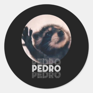 Pedro Racoon Dance Popular Internet Meme Mapache D ラウンドシール