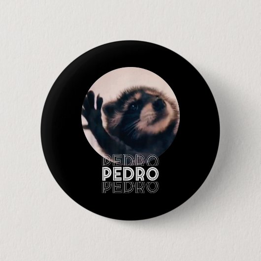 Pedro Racoon Dance Popular Internet Meme Mapache D 缶バッジ (正面)