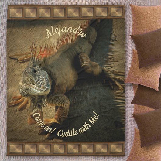 Pedro the Iguana 0768 フリースブランケット