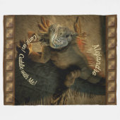 Pedro the Iguana 0768 フリースブランケット (正面(横))