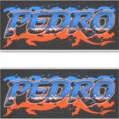 Pedro Vorname Name Graffiti Aufkleber Sticker シール (正面)