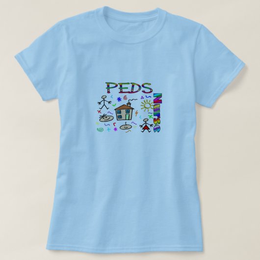 pedsのナースの子供のスケッチ tシャツ (デザイン正面)