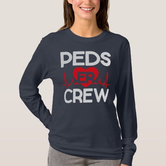 PEDS ER Crew Pediatric Emergency Room Nursing Tシャツ (正面)