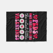 Peds Nurse Valentine Pediatric Nursing Valentines  フリースブランケット (正面(横))