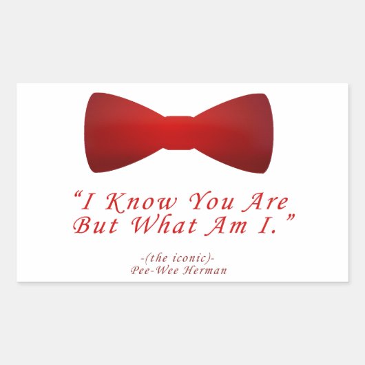 pee wee herman 長方形シール (正面)