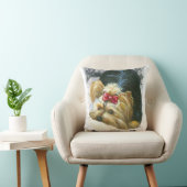 Peek a Boヨークシャーテリアヨークシャーテリアポートレート枕 クッション (椅子)