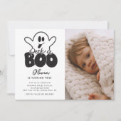 Peek A Boo幽霊フォト誕生日 招待状 (正面)