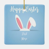 Peek-a-Boo Bunny Easter Ornament セラミックオーナメント (裏面)
