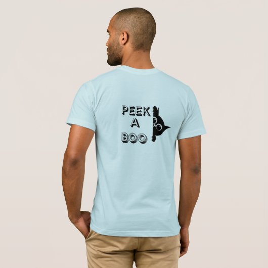 Peek-a-Boo Cat T-Shirt – Funny & Cute Kitty  Tシャツ (裏面フル)