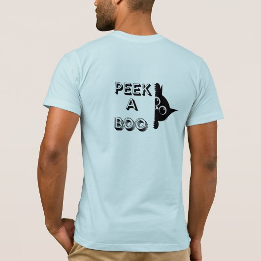 Peek-a-Boo Cat T-Shirt – Funny & Cute Kitty  Tシャツ (裏面)