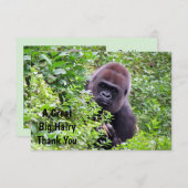 Peek-A-Boo Gorilla -サンキューカード サンキューカード (正面/裏面)