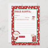 Peek a Boo Letter to Santa Wishlist 招待状 (正面)