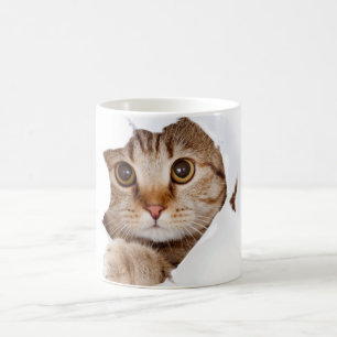 Peek-a-Mew – 愛らしい猫顔 コーヒーマグカップ
