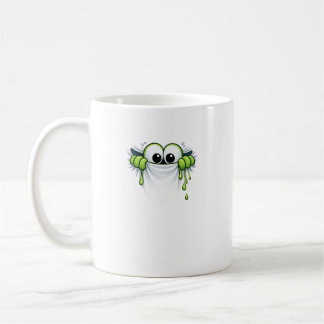 Peek-a-Slime! Cute Goo Monster Peeking Design コーヒーマグカップ