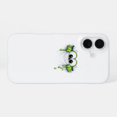 Peek-a-Slime! Cute Goo Monster Peeking Design iPhone 16ケース (裏面横)