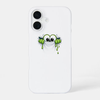 Peek-a-Slime! Cute Goo Monster Peeking Design iPhone 16ケース