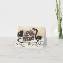 Peek & Boo Black Cat Christmas Card by Bihrle シーズンカード
