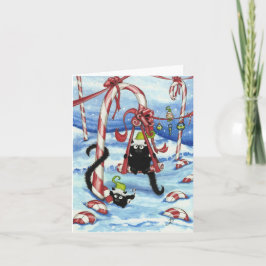 Peek & Boo Cats Christmas CandyLand Card by Bihrle シーズンカード