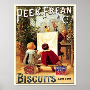 Peek Frean Cos. Biscuits London Vintage Ad ポスター