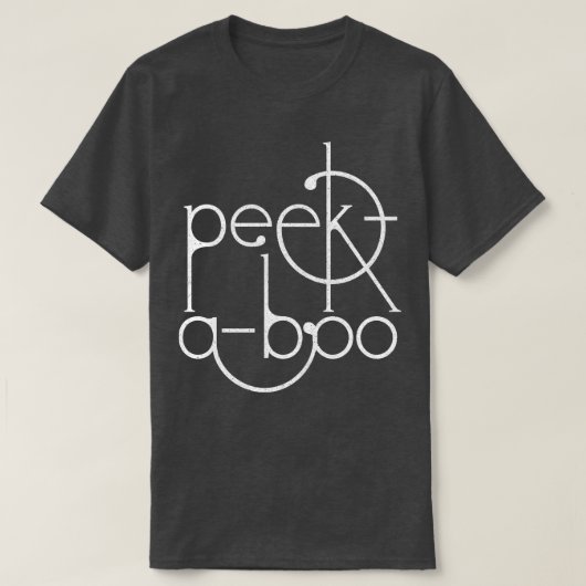 PeekABooスタイル動揺してタイポグラフィリストデザイン Tシャツ (デザイン正面)
