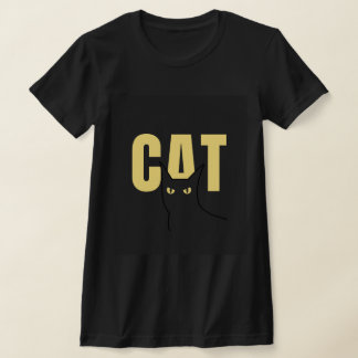 Peekaboo Cat - お洒落 Wordplay Tシャツ