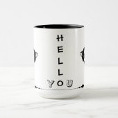 Peekaboo Cat Funny Mug マグカップ (中央)