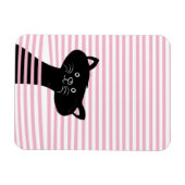 Peekaboo! Cute Black Cat Photo Magnet マグネット (横)