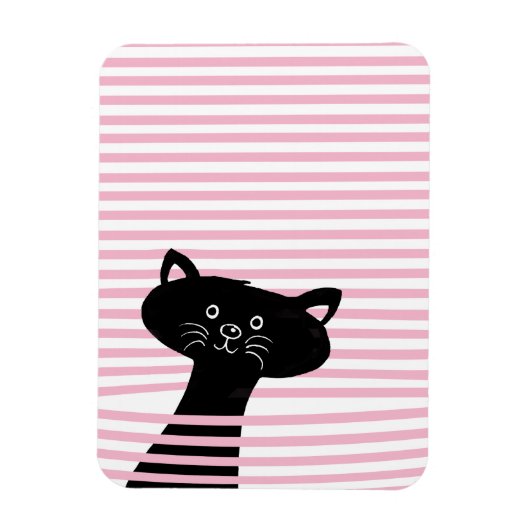 Peekaboo! Cute Black Cat Photo Magnet マグネット (縦)