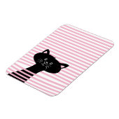 Peekaboo! Cute Black Cat Photo Magnet マグネット (左側)