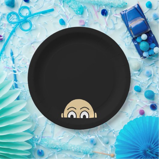 Peekaboo Graphic Basic引用文 ペーパープレート (パーティー)