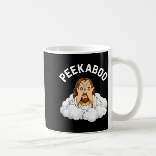 Peekaboo Jesus コーヒーマグカップ (右)