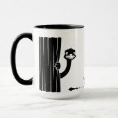 Peekaboo Ostrich Funny Mug マグカップ (左)