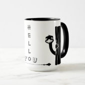 Peekaboo Ostrich Funny Mug マグカップ (正面右)