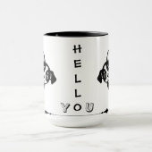 Peekaboo Puppy Funny Mug マグカップ (中央)