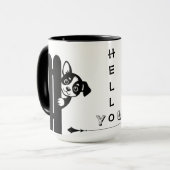 Peekaboo Puppy Funny Mug マグカップ (正面左)