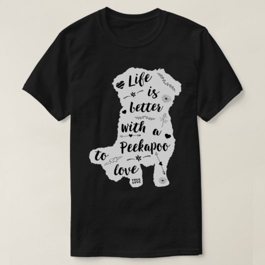 Peekapoo Design for Peekapoo Dog Lovers Pullover Tシャツ (デザイン正面)