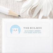Peekboo Polar Bear Holiday Address Return Label ラベル (インサイチュ)