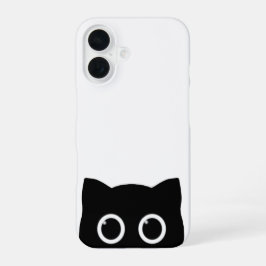 Peeking Black Cat iPhone 16ケース