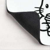 Peeking Bunny with Coffee Cup マウスパッド (コーナー)