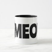 Peeking Cat Meow Design Coffee Mug マグカップ (中央)